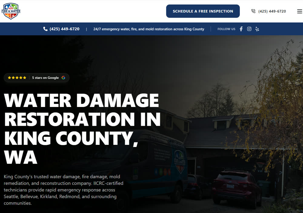 425 Fire and Water website preview