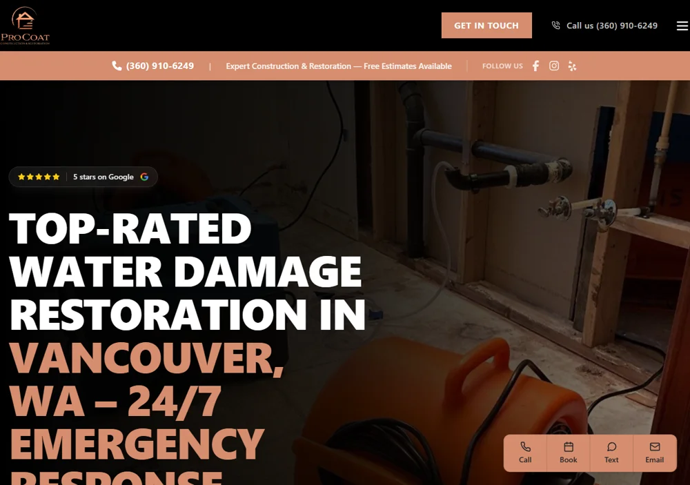 Procoat Construction website preview